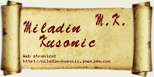 Miladin Kusonić vizit kartica